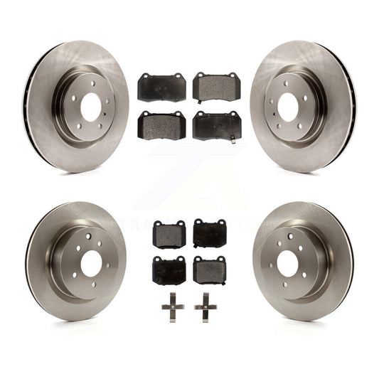 [Avant + Arrière] Kit de Disque et plaquette (semi-métallique) de frein pour Nissan 350Z Infiniti G35 INFINITI avec Brembo Brakes K8F-101171