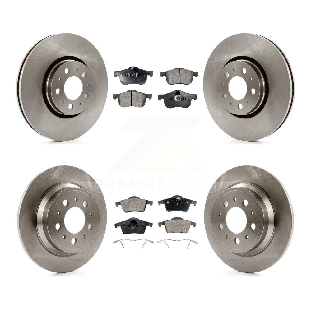 [Avant + Arrière] Kit de Disque et plaquette (semi-métallique) de frein pour 2008 Volvo S60 avec 316mm Diameter Rotor K8F-101173