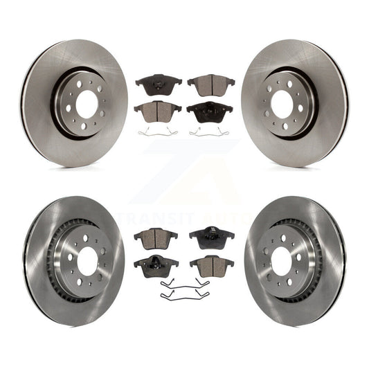 [Avant + Arrière] Kit de Disque et plaquette (semi-métallique) de frein pour 2003-2014 Volvo XC90 avec 316mm Diameter Rotor K8F-101174