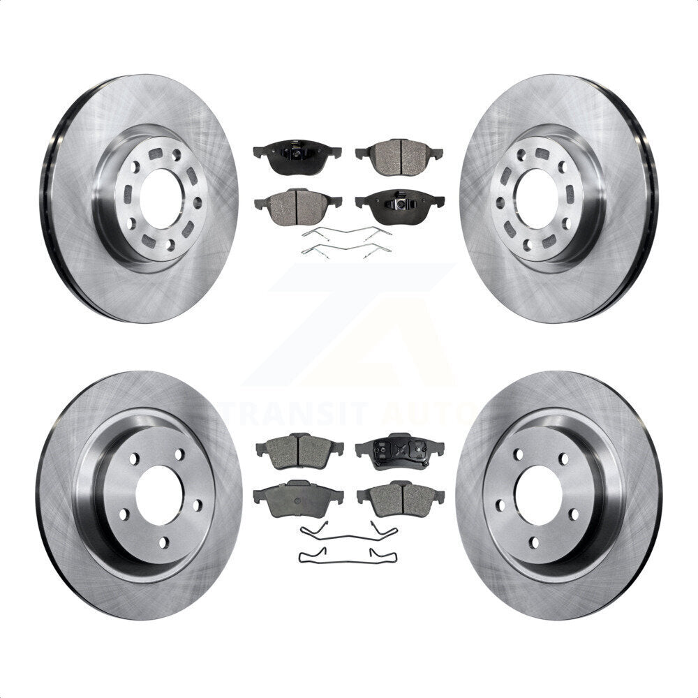 [Avant + Arrière] Kit de Disque et plaquette (semi-métallique) de frein pour 2006 Mazda 5 To 02 06 K8F-101182 par Transit Auto