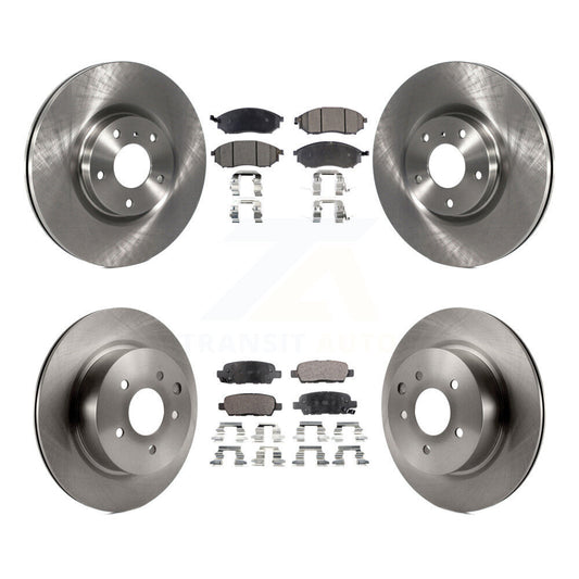[Avant + Arrière] Kit de Disque et plaquette (semi-métallique) de frein pour INFINITI G37 G35 M35 Nissan 350Z EX35 370Z G25 M45 Q40 QX50 EX37 K8F-101188