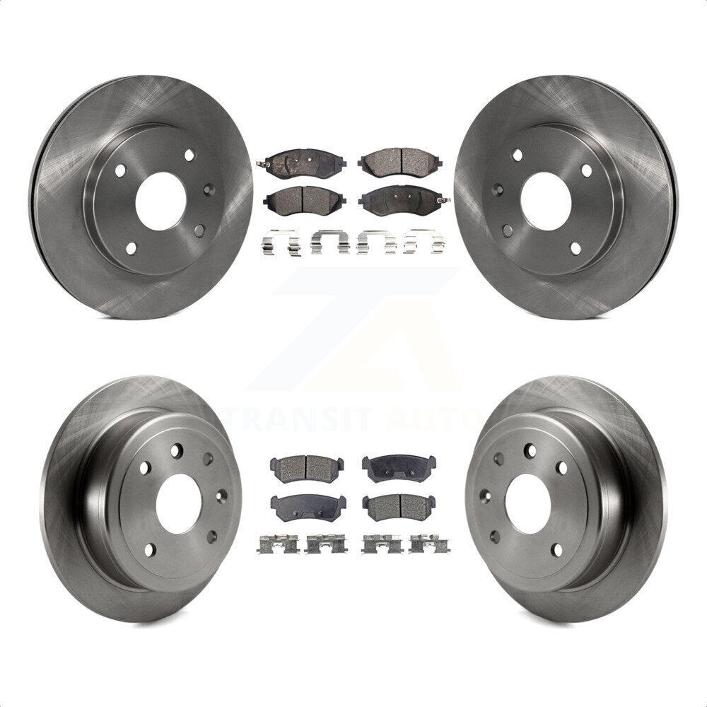 [Avant + Arrière] Kit de Disque et plaquette (semi-métallique) de frein pour Suzuki Forenza Reno Chevrolet Optra K8F-101197 par Transit Auto