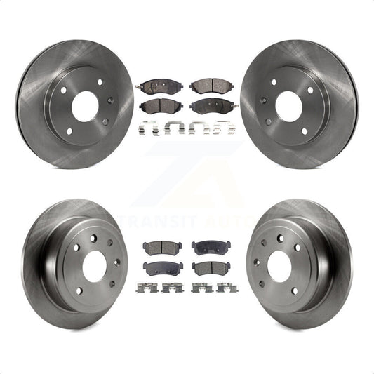 [Avant + Arrière] Kit de Disque et plaquette (semi-métallique) de frein pour Suzuki Forenza Reno Chevrolet Optra K8F-101197 par Transit Auto