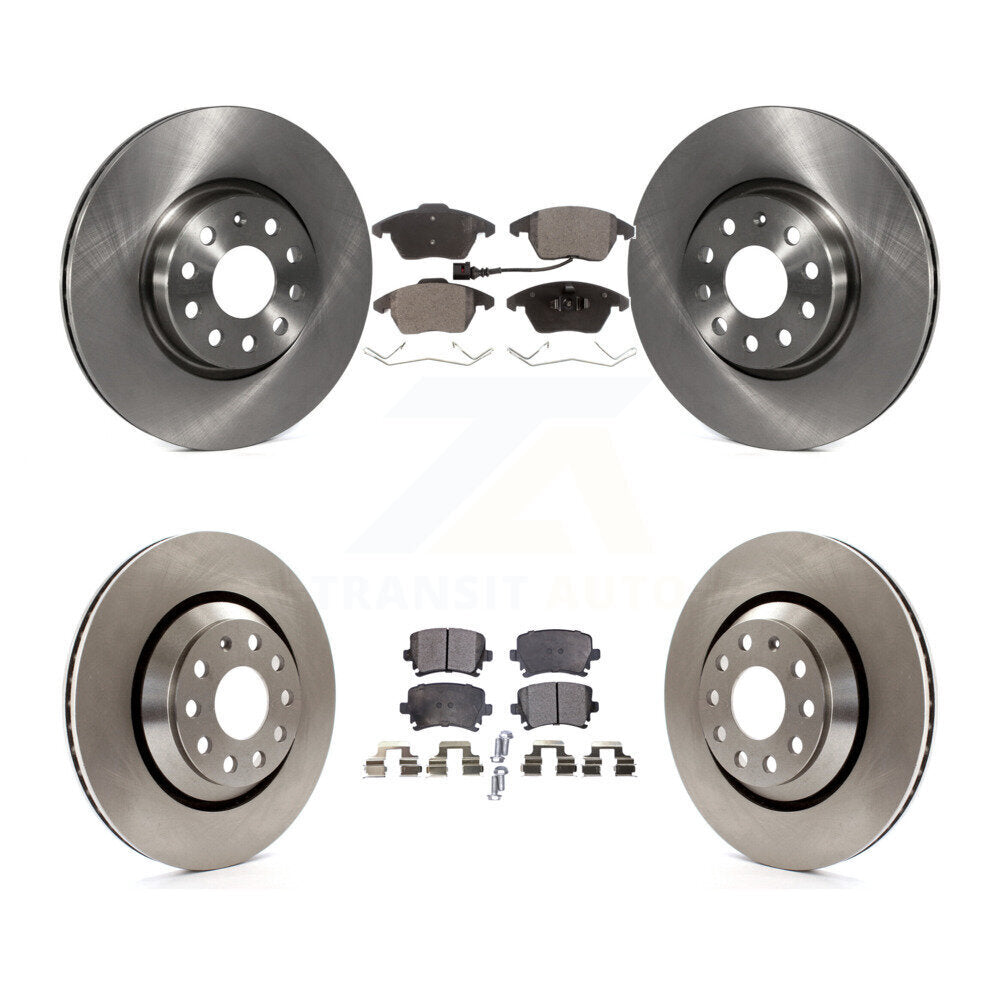 [Avant + Arrière] Kit de Disque et plaquette (semi-métallique) de frein pour 2009-2010 Volkswagen Passat CC avec 312mm Diameter Rotor K8F-101215