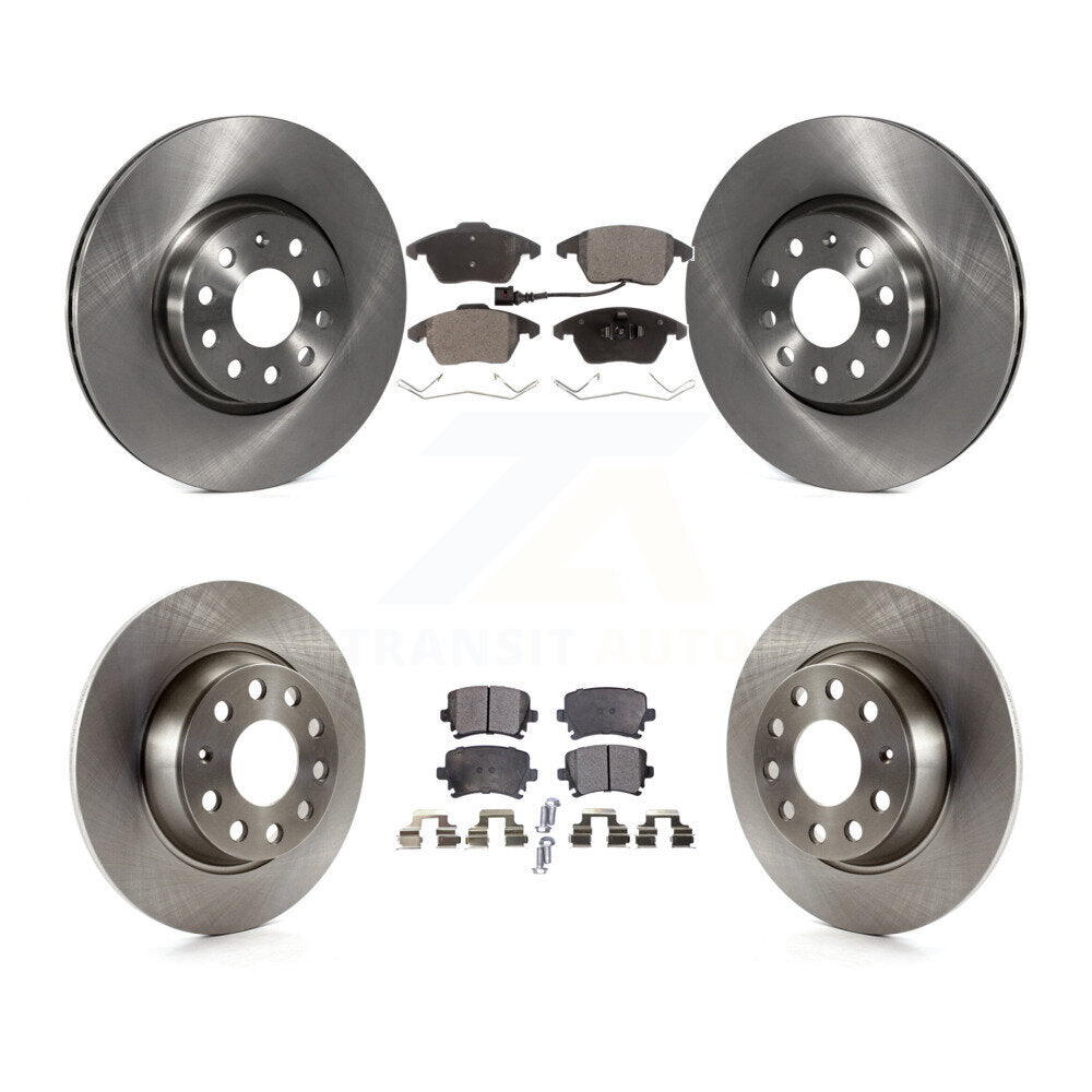 [Avant + Arrière] Kit de Disque et plaquette (semi-métallique) de frein pour Volkswagen Passat GTI Eos Audi A3 Quattro Golf K8F-101216