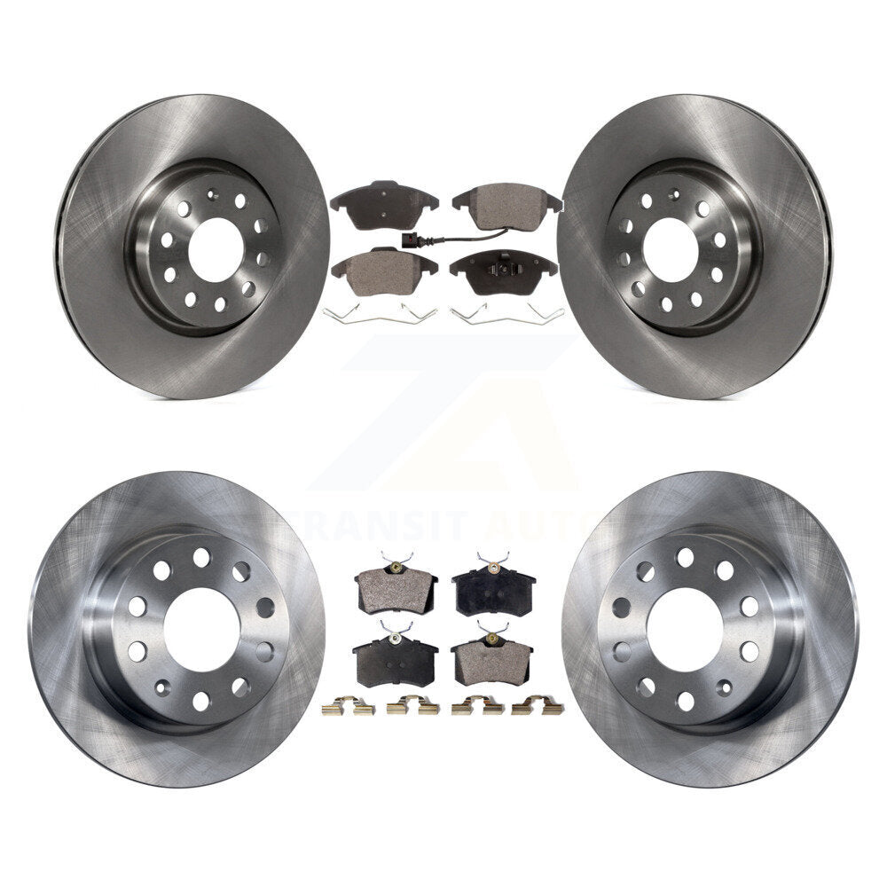 [Avant + Arrière] Kit de Disque et plaquette (semi-métallique) de frein pour Volkswagen Jetta Beetle K8F-101220