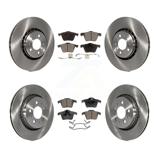 [Avant + Arrière] Kit de Disque et plaquette (semi-métallique) de frein pour 2003-2014 Volvo XC90 avec 336mm Diameter Rotor K8F-101228