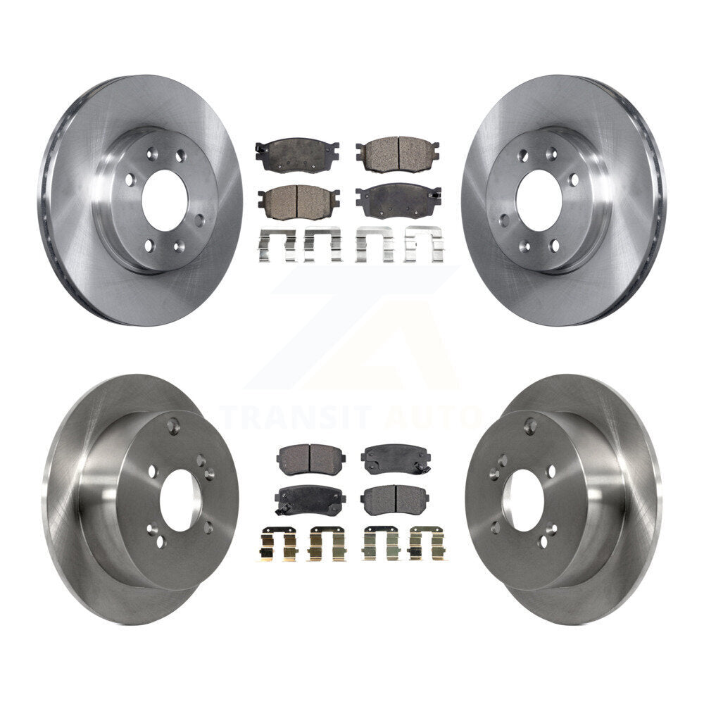 [Avant + Arrière] Kit de Disque et plaquette (semi-métallique) de frein pour Hyundai Accent Kia Rio Rio5 K8F-101233