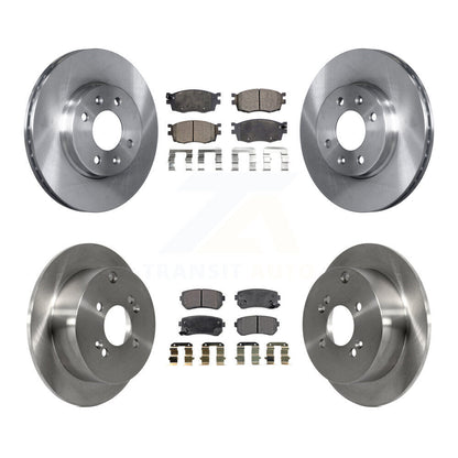 [Avant + Arrière] Kit de Disque et plaquette (semi-métallique) de frein pour Hyundai Accent Kia Rio Rio5 K8F-101233