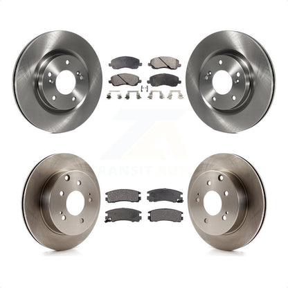 [Avant + Arrière] Kit de Disque et plaquette (semi-métallique) de frein pour 2007 Mitsubishi Galant Ralliart K8F-101236 par Transit Auto