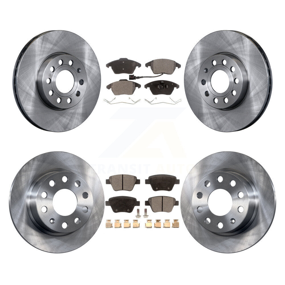 [Avant + Arrière] Kit de Disque et plaquette (semi-métallique) de frein pour 2013 Volkswagen Beetle 2.5L avec 253mm Diameter Rotor K8F-101239