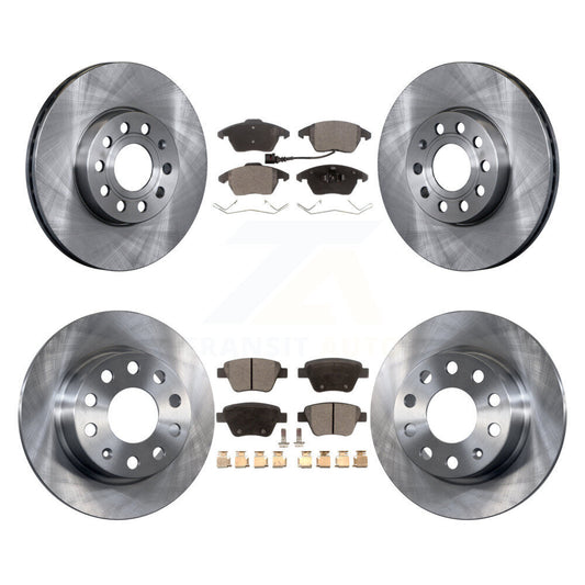 [Avant + Arrière] Kit de Disque et plaquette (semi-métallique) de frein pour 2013 Volkswagen Beetle 2.5L avec 253mm Diameter Rotor K8F-101239