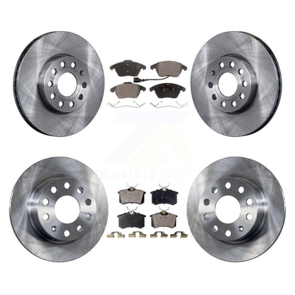 [Avant + Arrière] Kit de Disque et plaquette (semi-métallique) de frein pour Volkswagen Jetta Beetle K8F-101240