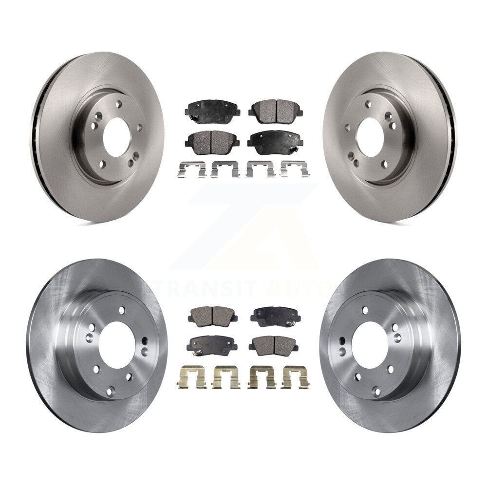 [Avant + Arrière] Kit de Disque et plaquette (semi-métallique) de frein pour Hyundai Sonata Kia Optima K8F-101247