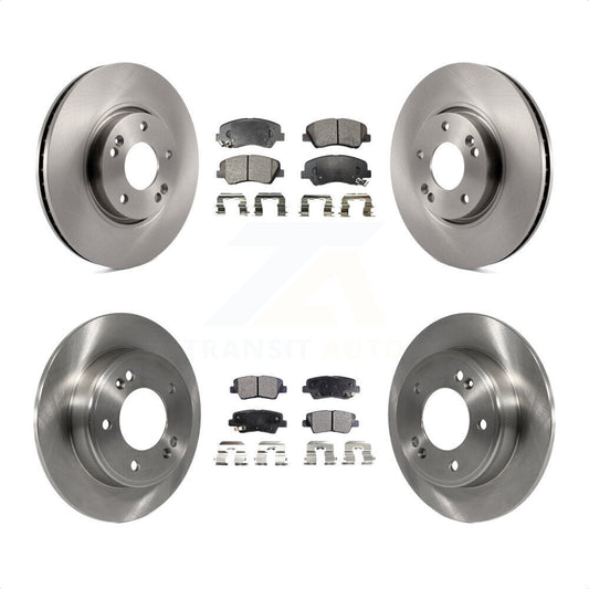 [Avant + Arrière] Kit de Disque et plaquette (semi-métallique) de frein pour 2015 Hyundai Veloster Tech RE FLEX SE K8F-101250 par Transit Auto