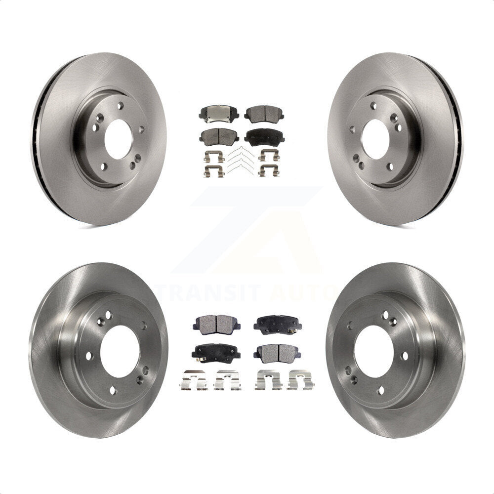 [Avant + Arrière] Kit de Disque et plaquette (semi-métallique) de frein pour 2017 Kia Forte Koup SX K8F-101253 par Transit Auto
