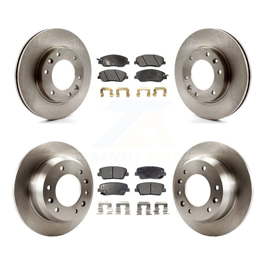 [Avant + Arrière] Kit de Disque et plaquette (semi-métallique) de frein pour Kia Sedona Hyundai Entourage K8F-101256