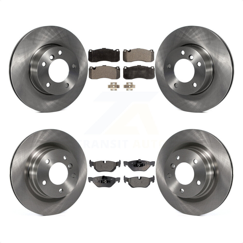 [Avant + Arrière] Kit de Disque et plaquette (semi-métallique) de frein pour 2006-2007 BMW 323i avec 338mm Diameter Rotor K8F-101274 par Transit Auto
