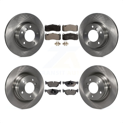 [Avant + Arrière] Kit de Disque et plaquette (semi-métallique) de frein pour 2006-2007 BMW 323i avec 338mm Diameter Rotor K8F-101274 par Transit Auto