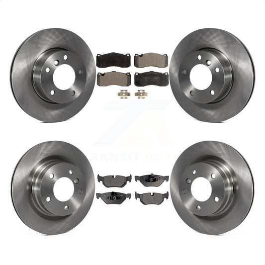 [Avant + Arrière] Kit de Disque et plaquette (semi-métallique) de frein pour 2006-2007 BMW 323i avec 338mm Diameter Rotor K8F-101274 par Transit Auto
