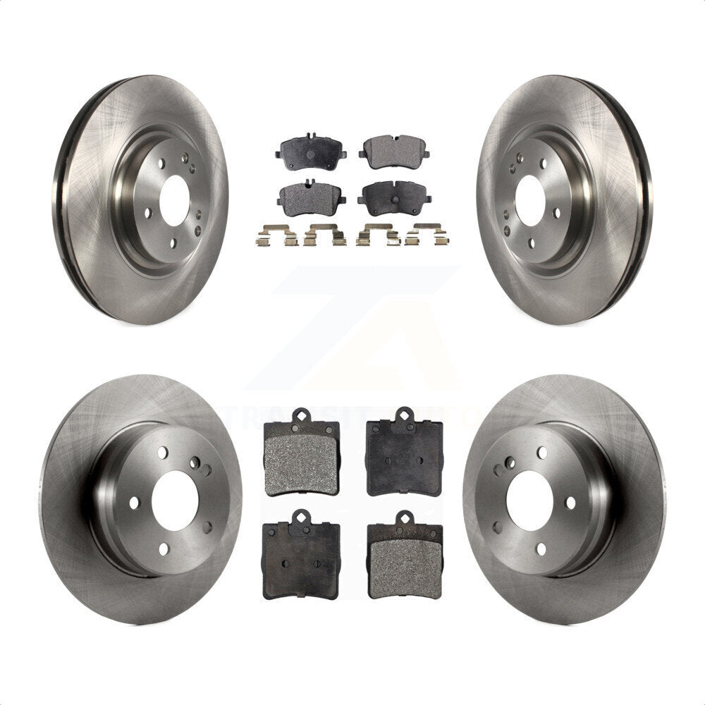 [Avant + Arrière] Kit de Disque et plaquette (semi-métallique) de frein pour 2007-2008 Mercedes-Benz SLK280 avec Sport Package K8F-101292 par Transit Auto