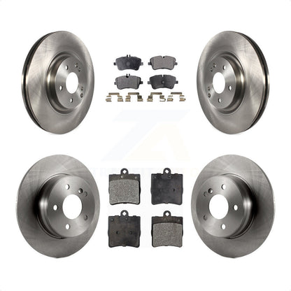 [Avant + Arrière] Kit de Disque et plaquette (semi-métallique) de frein pour 2007-2008 Mercedes-Benz SLK280 avec Sport Package K8F-101292 par Transit Auto