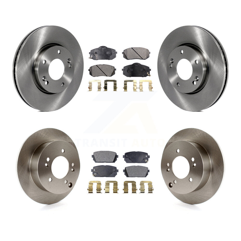 [Avant + Arrière] Kit de Disque et plaquette (semi-métallique) de frein pour 2007-2009 Kia Rondo K8F-101317