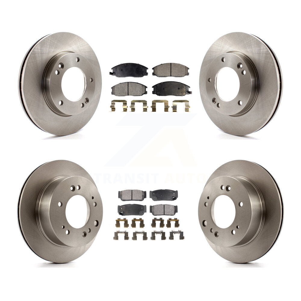 [Avant + Arrière] Kit de Disque et plaquette (semi-métallique) de frein pour 2007-2009 Kia Sorento K8F-101318