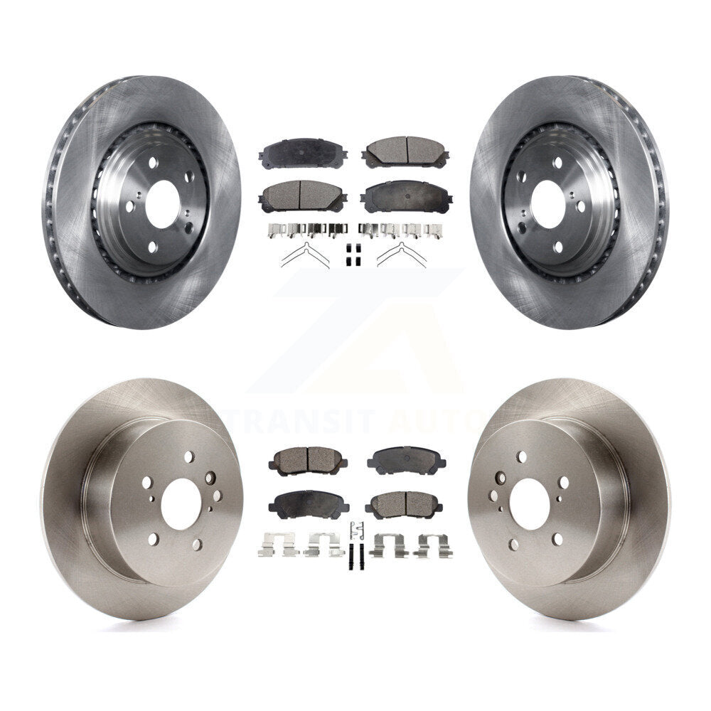 [Avant + Arrière] Kit de Disque et plaquette (semi-métallique) de frein pour 2008-2013 Toyota Highlander K8F-101336