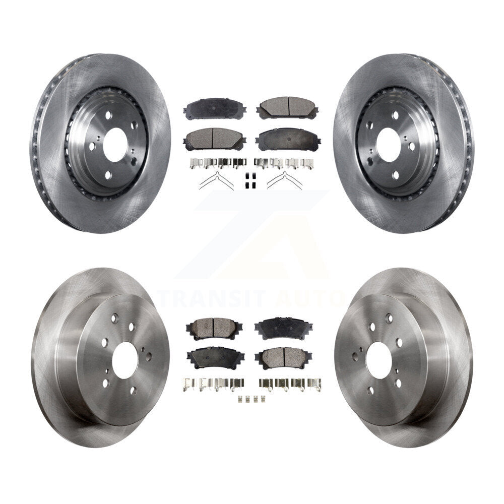 [Avant + Arrière] Kit de Disque et plaquette (semi-métallique) de frein pour Toyota Highlander Sienna Lexus RX350 RX450h K8F-101338