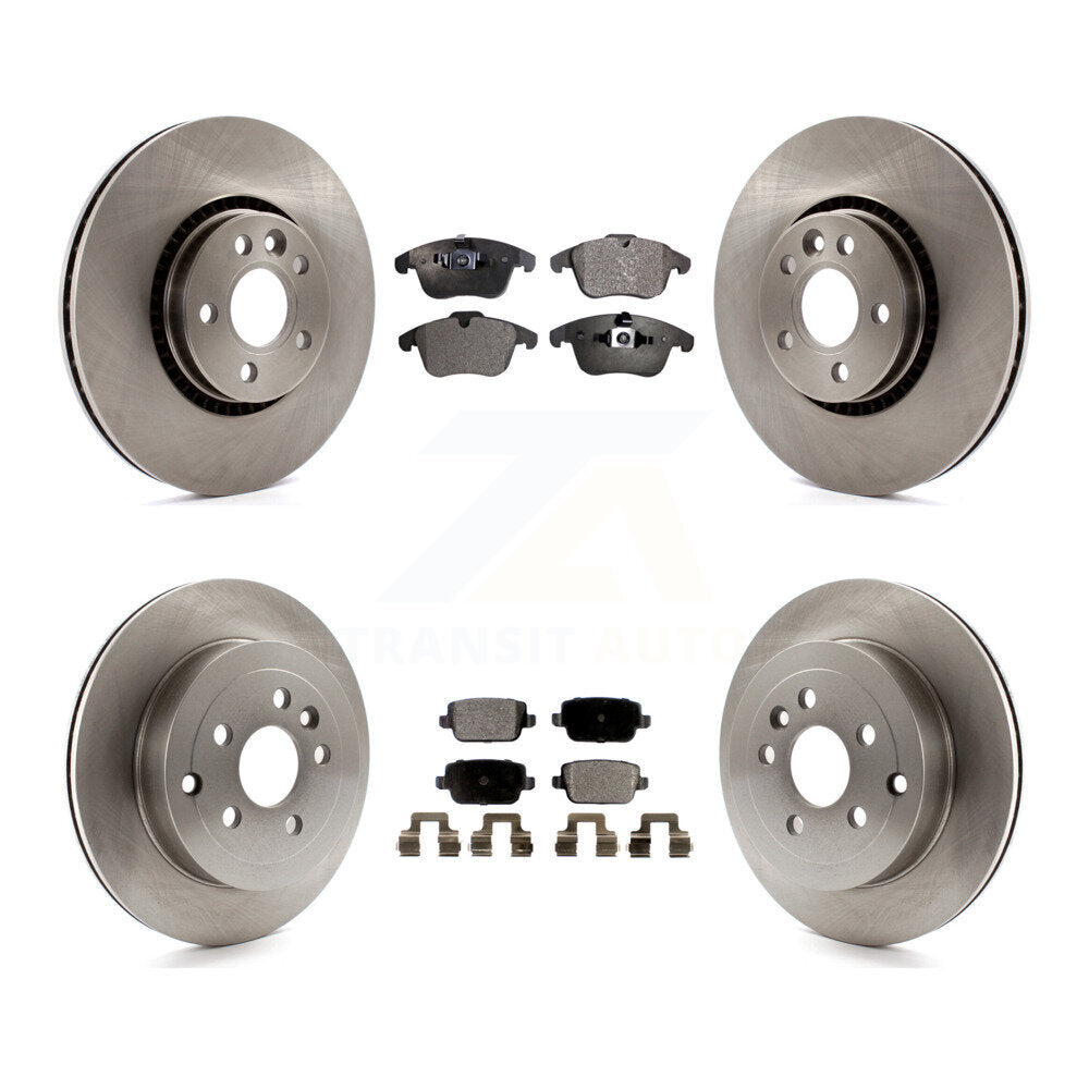 [Avant + Arrière] Kit de Disque et plaquette (semi-métallique) de frein pour 2008-2011 Land Rover LR2 K8F-101345