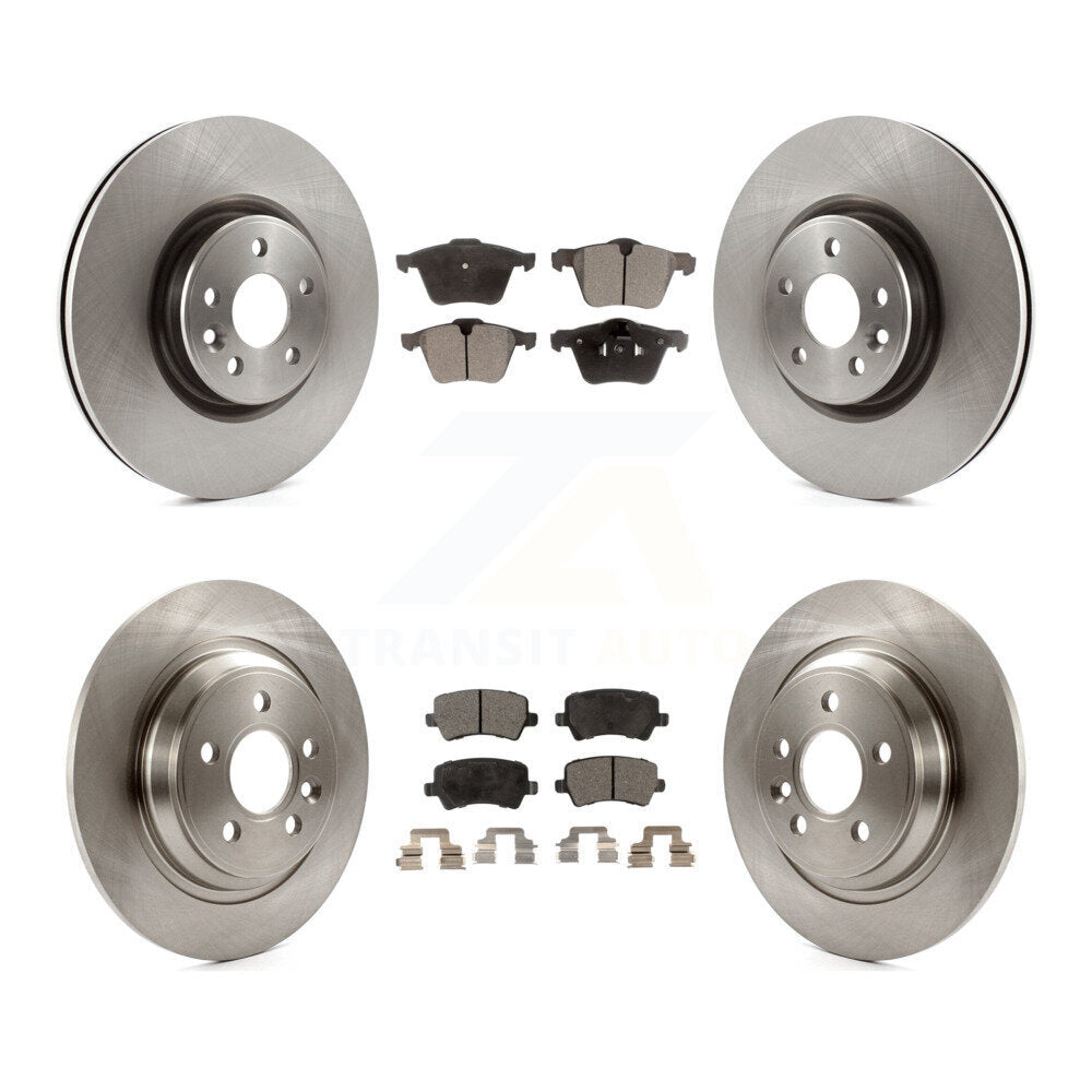 [Avant + Arrière] Kit de Disque et plaquette (semi-métallique) de frein pour Volvo S60 V70 avec 336mm Diameter Rotor K8F-101359