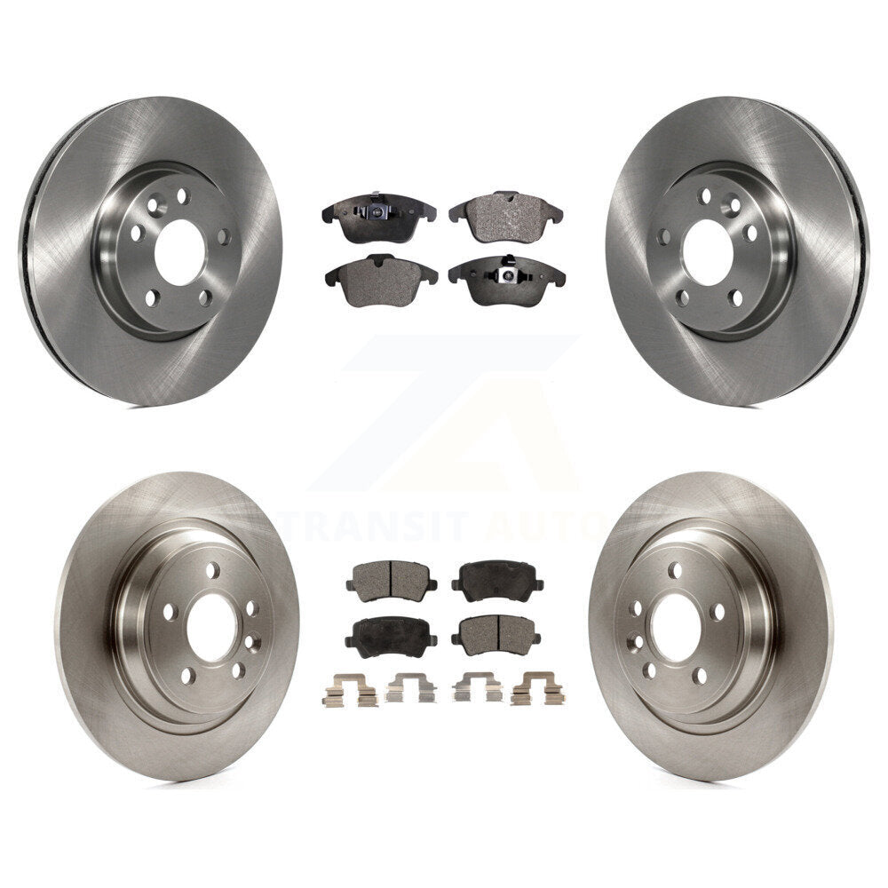 [Avant + Arrière] Kit de Disque et plaquette (semi-métallique) de frein pour 2013-2014 Volvo S60 avec 300mm Diameter Rotor K8F-101378