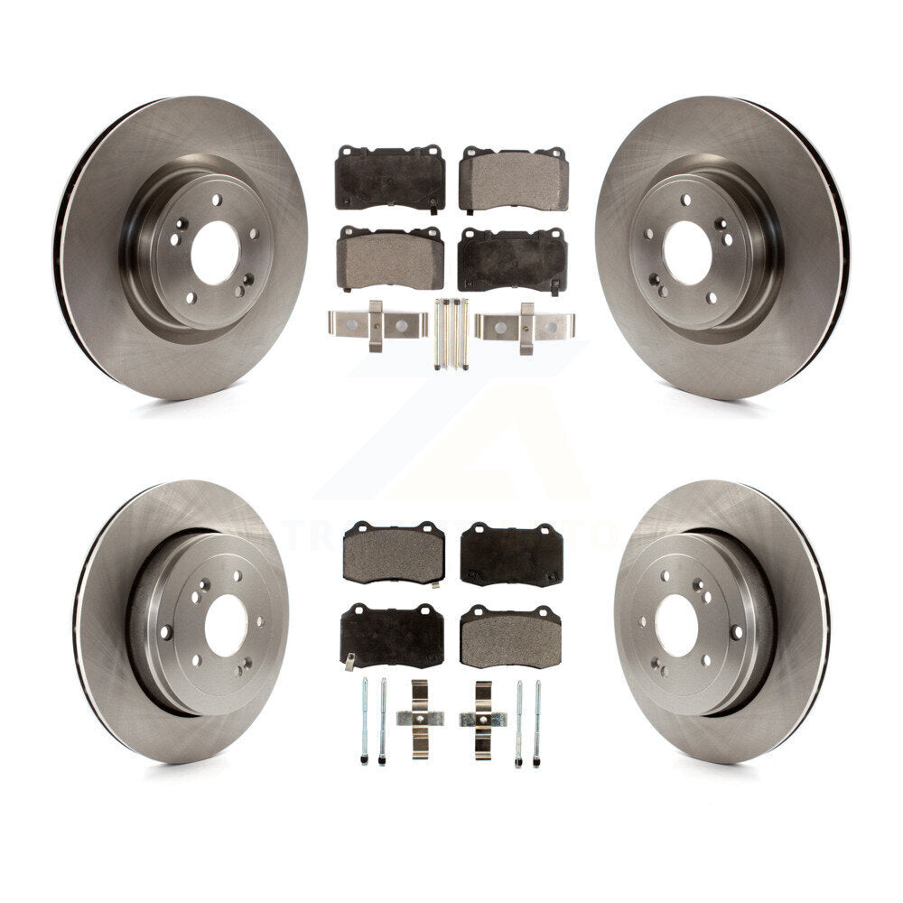 [Avant + Arrière] Kit de Disque et plaquette (semi-métallique) de frein pour Hyundai Genesis Coupe K8F-101390