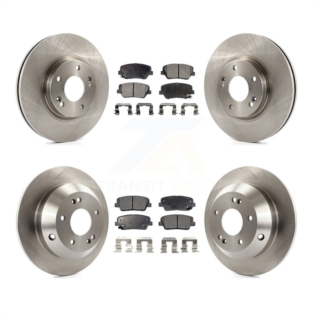 [Avant + Arrière] Kit de Disque et plaquette (semi-métallique) de frein pour Kia Sorento Hyundai Santa Fe K8F-101393 par Transit Auto