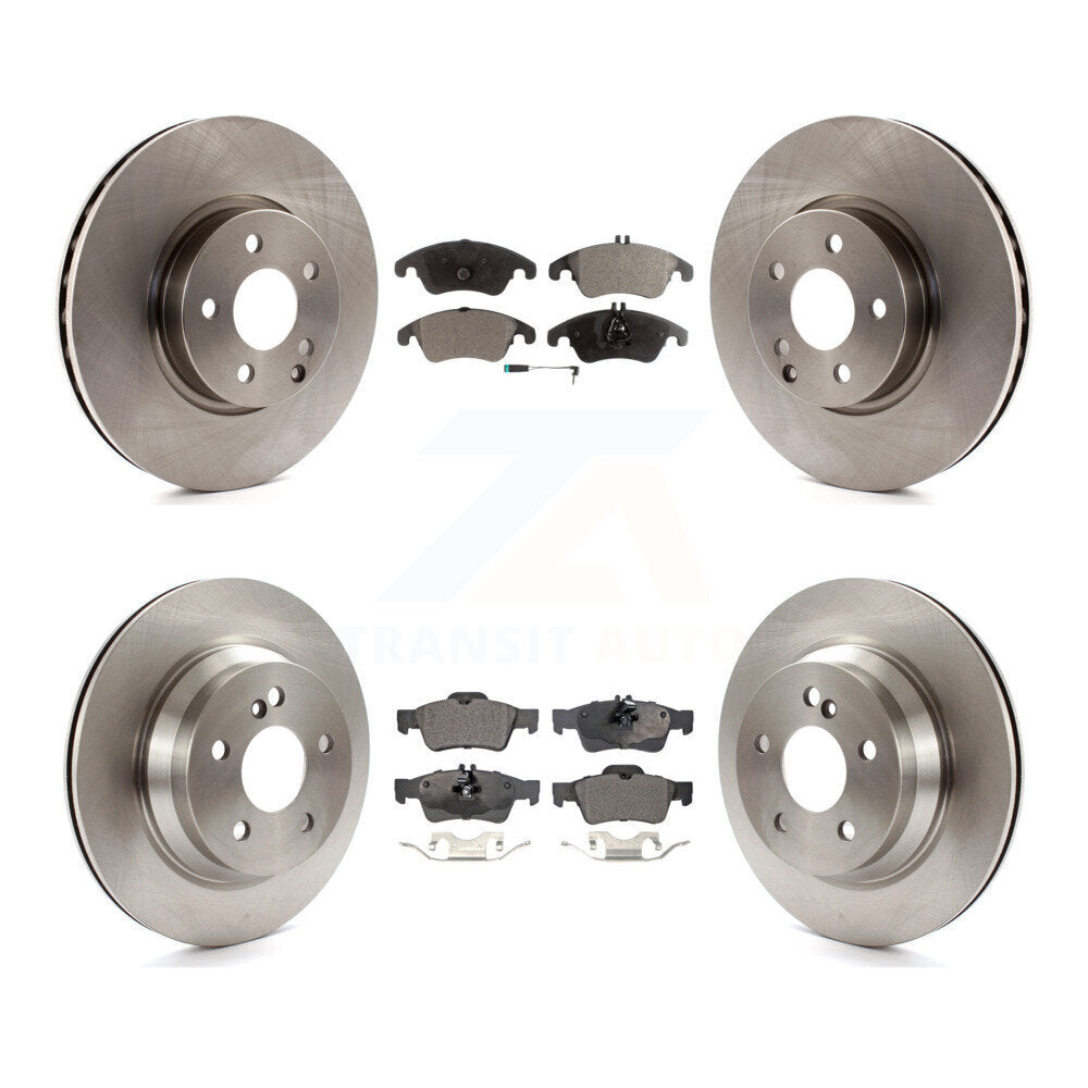 [Avant + Arrière] Kit de Disque et plaquette (semi-métallique) de frein pour Mercedes-Benz E350 E400 avec 322mm Diameter Rotor K8F-101398
