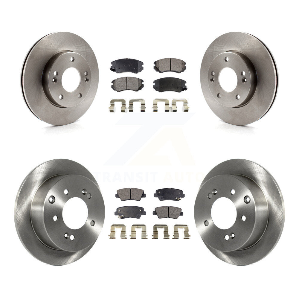 [Avant + Arrière] Kit de Disque et plaquette (semi-métallique) de frein pour 2010-2011 Kia Soul 1.6L K8F-101402