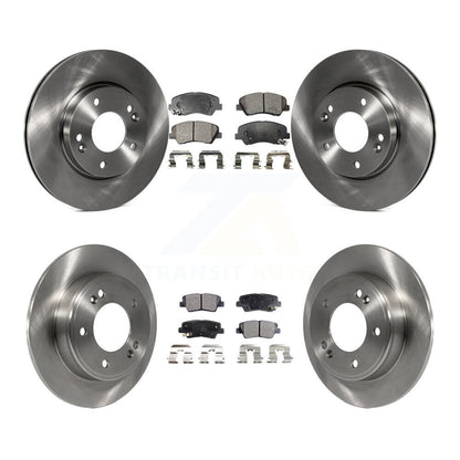 [Avant + Arrière] Kit de Disque et plaquette (semi-métallique) de frein pour Hyundai Elantra Kia Forte Veloster GT Forte5 Coupe Koup K8F-101406