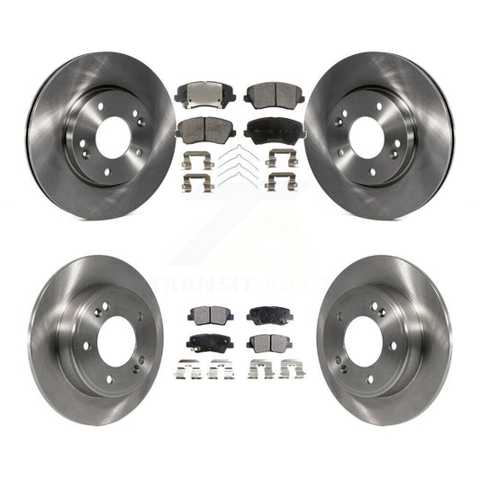 [Avant + Arrière] Kit de Disque et plaquette (semi-métallique) de frein pour Kia Forte Hyundai Elantra GT Forte5 Koup K8F-101407