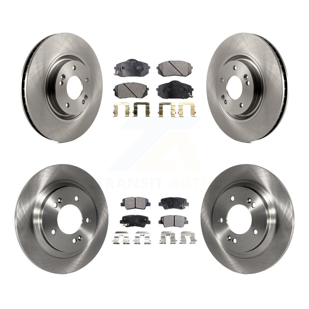[Avant + Arrière] Kit de Disque et plaquette (semi-métallique) de frein pour Hyundai Sonata Kia Cadenza avec Electric Parking K8F-101413