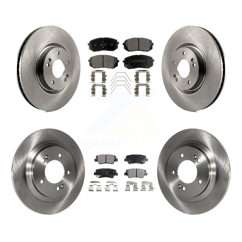 [Avant + Arrière] Kit de Disque et plaquette (semi-métallique) de frein pour 2016 Hyundai Sonata GAS engine avec Electric Parking K8F-101419