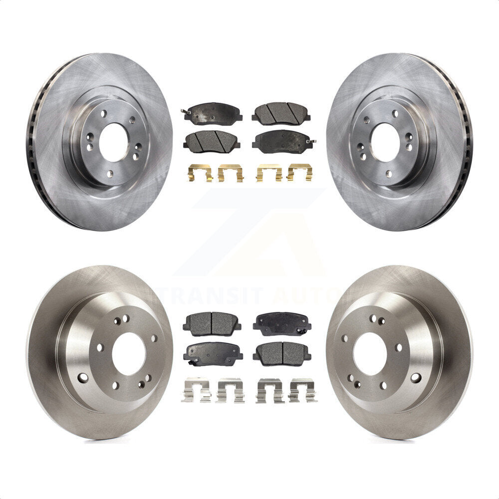 [Avant + Arrière] Kit de Disque et plaquette (semi-métallique) de frein pour 2013-2016 Hyundai Santa Fe XL 3.3L K8F-101442 par Transit Auto