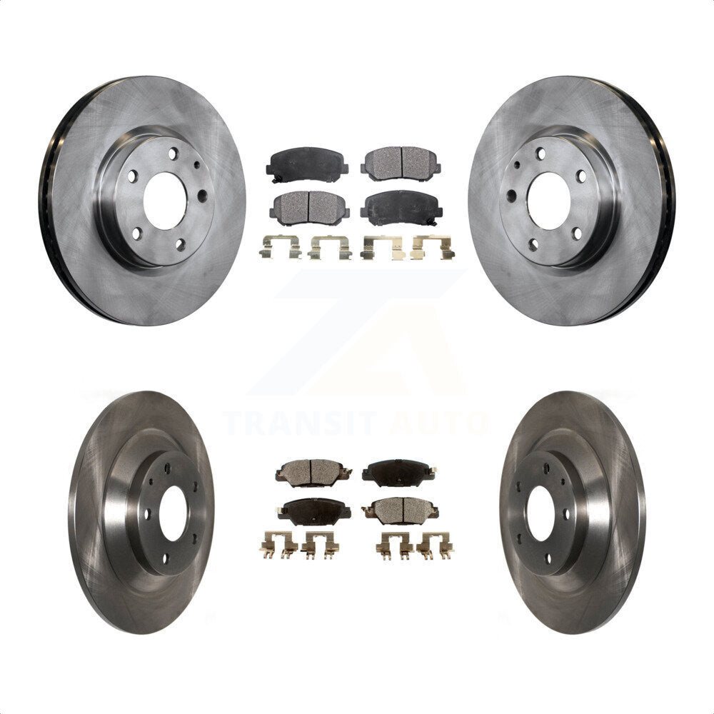 [Avant + Arrière] Kit de Disque et plaquette (semi-métallique) de frein pour 2015 Mazda CX-5 avec Electric Parking K8F-101445 par Transit Auto