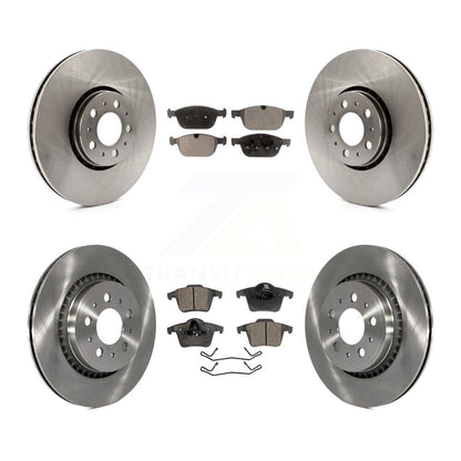 [Avant + Arrière] Kit de Disque et plaquette (semi-métallique) de frein pour 2003-2014 Volvo XC90 avec 328mm Diameter Rotor K8F-101453