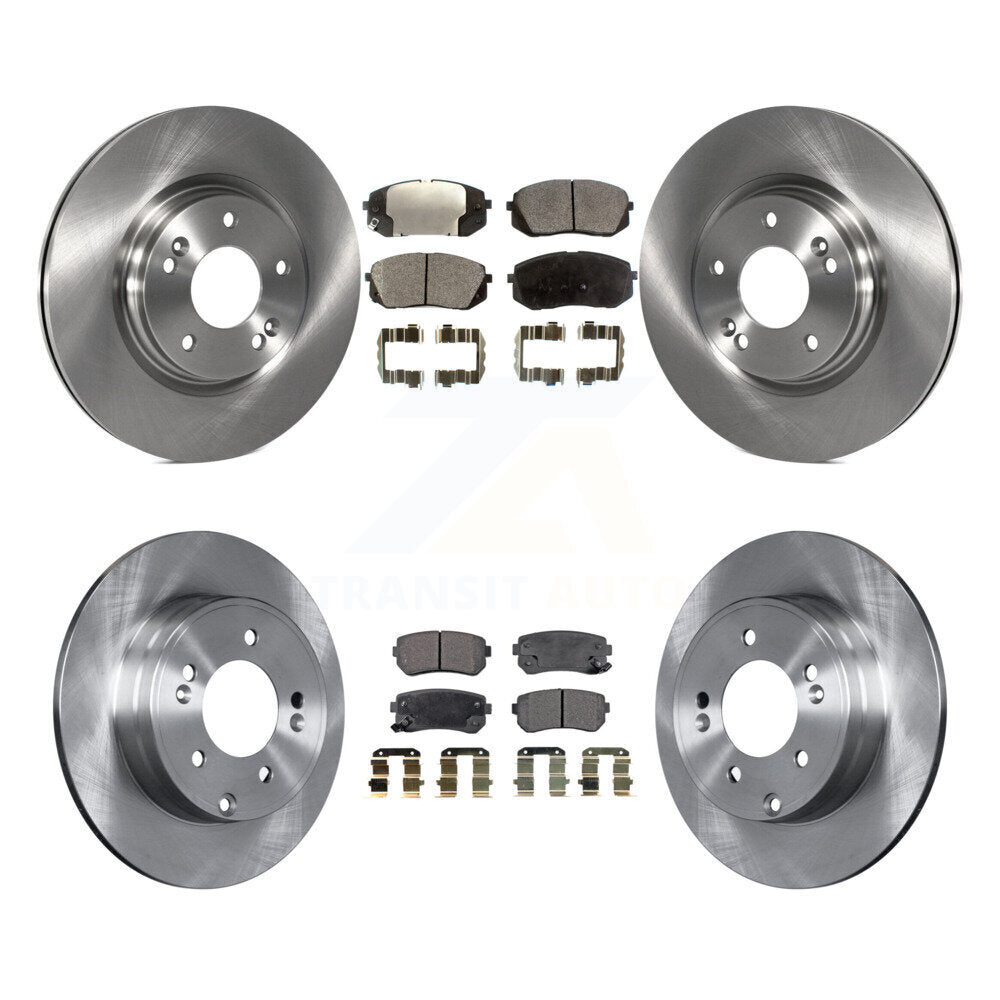[Avant + Arrière] Kit de Disque et plaquette (semi-métallique) de frein pour 2015 Hyundai Sonata GAS engine avec Manual Parking K8F-101481