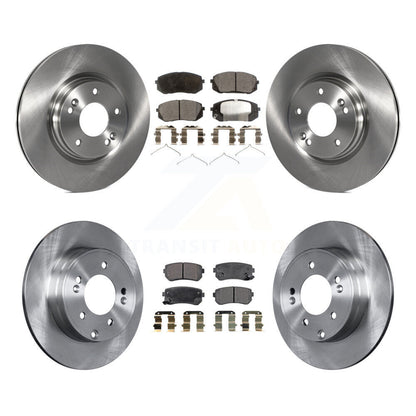 [Avant + Arrière] Kit de Disque et plaquette (semi-métallique) de frein pour 2015-2016 Hyundai Sonata GAS engine avec Manual Parking K8F-101482
