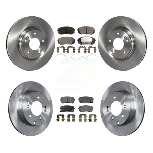 [Avant + Arrière] Kit de Disque et plaquette (semi-métallique) de frein pour 2015-2016 Hyundai Sonata GAS engine avec Manual Parking K8F-101482