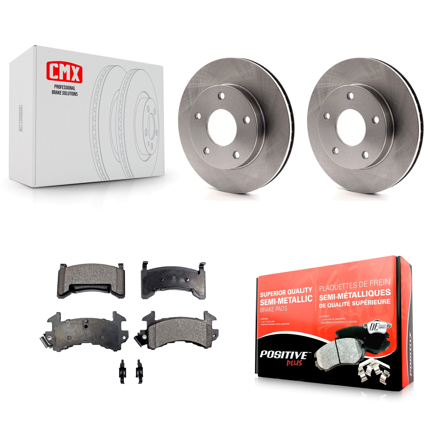 [Arrière] Kit de Disque et plaquette (semi-métallique) de frein pour Cadillac Eldorado Buick Riviera Seville Oldsmobile Toronado K8F-101497