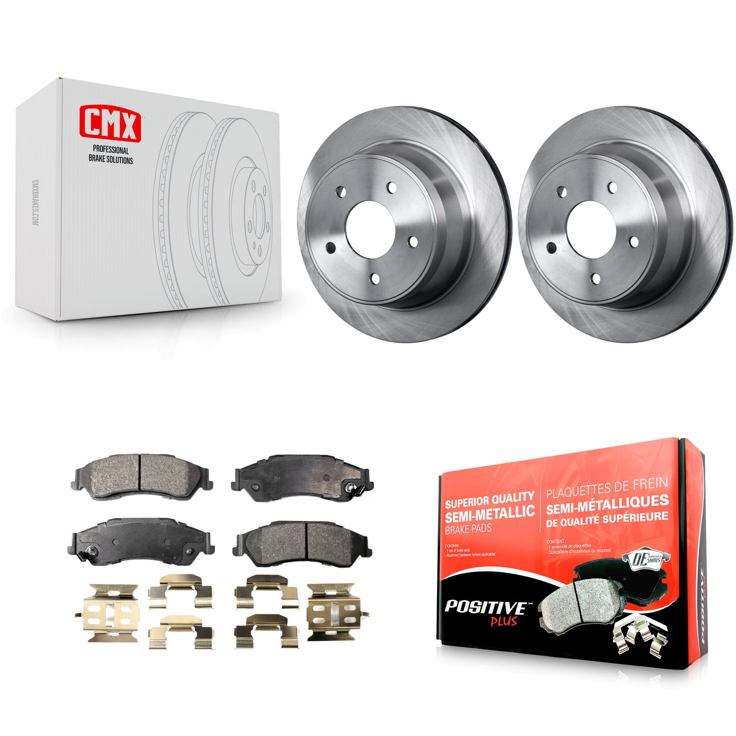 [Arrière] Kit de Disque et plaquette (semi-métallique) de frein pour Chevrolet S10 Blazer GMC Sonoma Jimmy Oldsmobile Bravada Isuzu Hombre K8F-101502