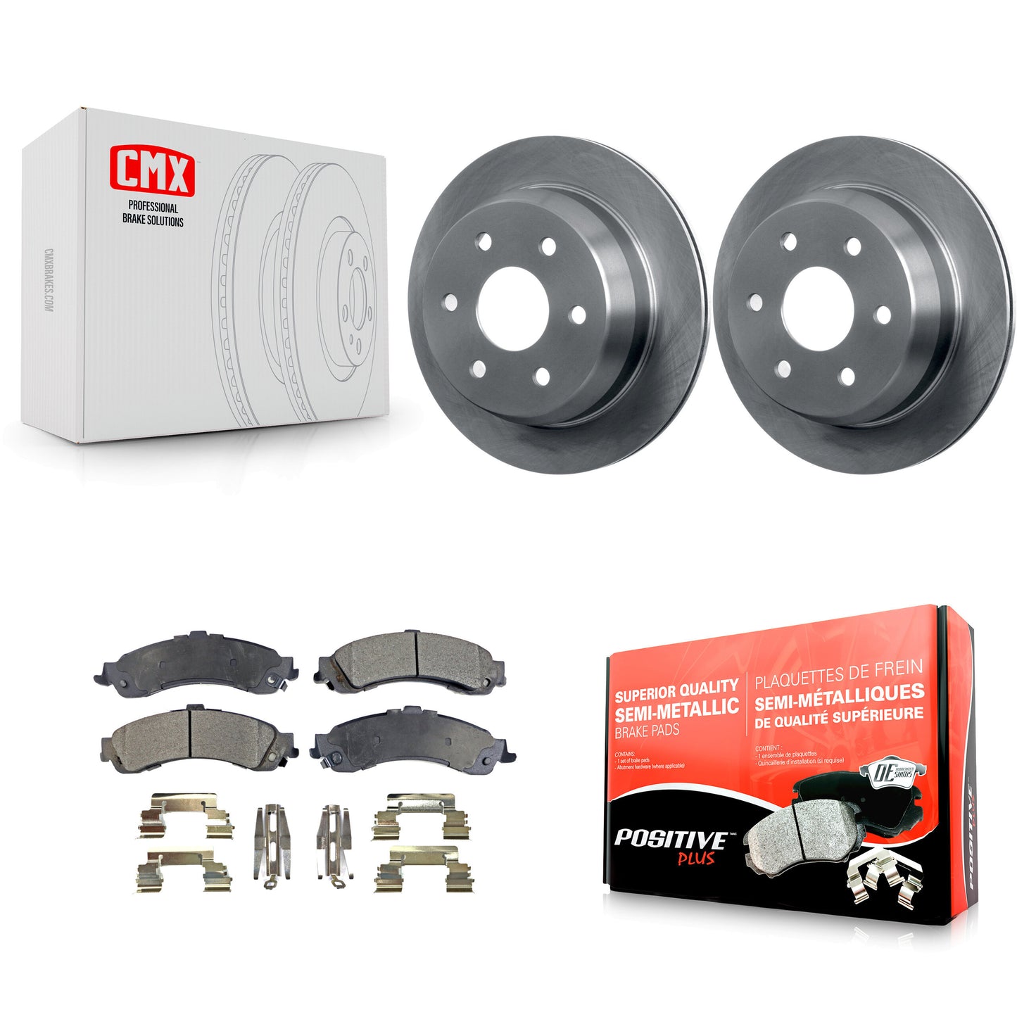 [Arrière] Kit de Disque et plaquette (semi-métallique) de frein pour 2002 Chevrolet Suburban 1500 4WD avec Single Piston Caliper K8F-101505
